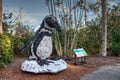 Gertrude the Penguin Sculpture made of garbage found in the ocean as part of the Washed Ashore art exhibit